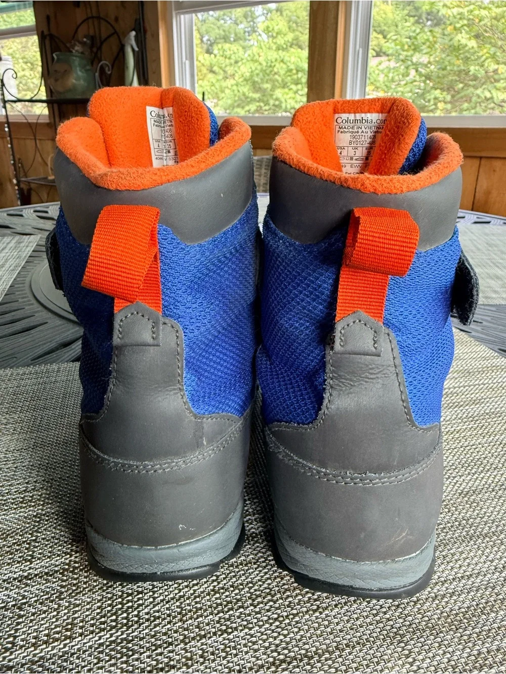 Columbia Hyper Boreal Omni-Heat Kids Blue and Gray Waterproof Boot